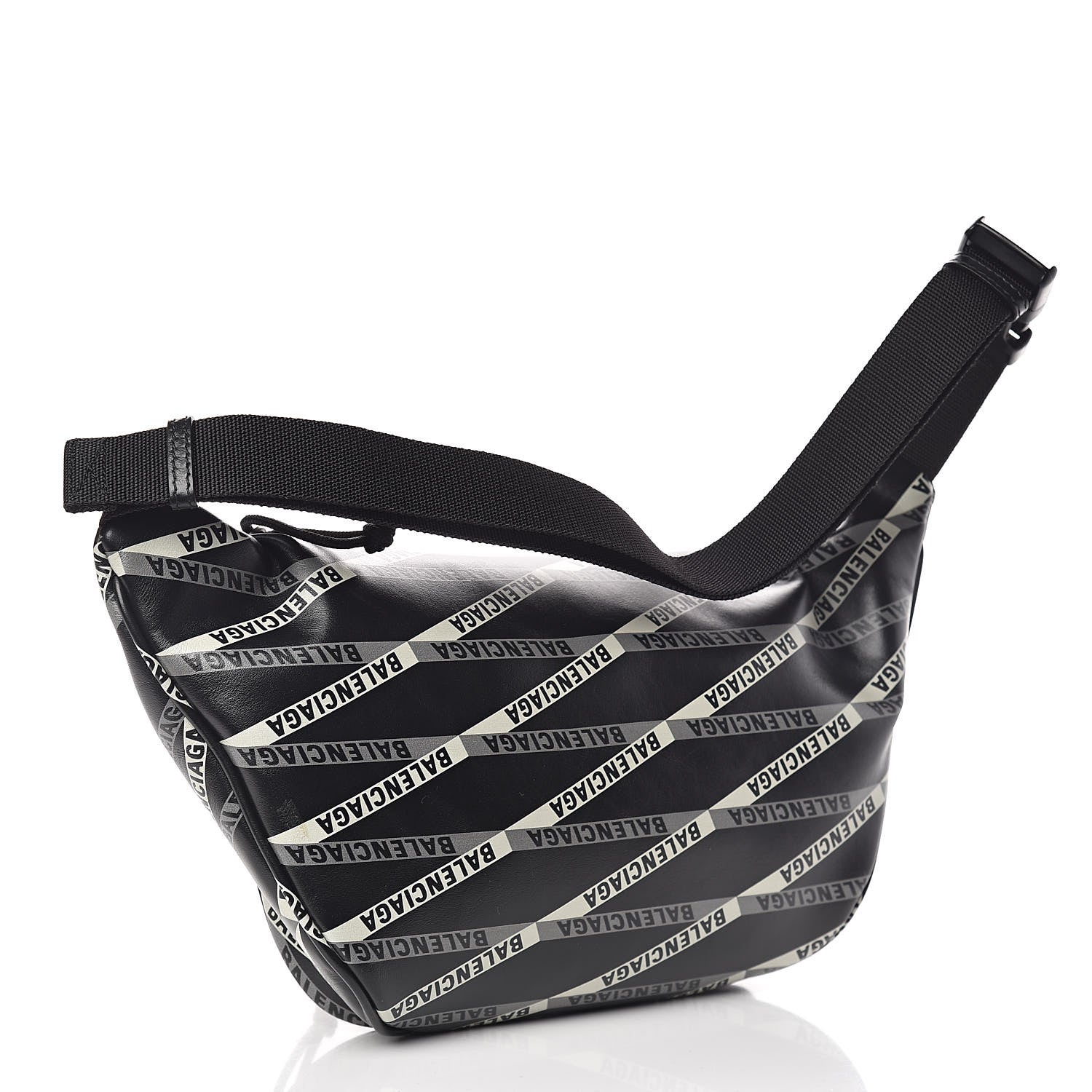 Balenciaga Smooth Calfskin Losange Monogram Explorer Belt Bag Black Grey 3 of 8