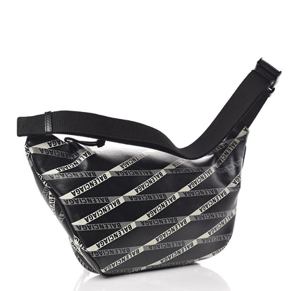 Balenciaga Smooth Calfskin Losange Monogram Explorer Belt Bag Black Grey 3 of 8