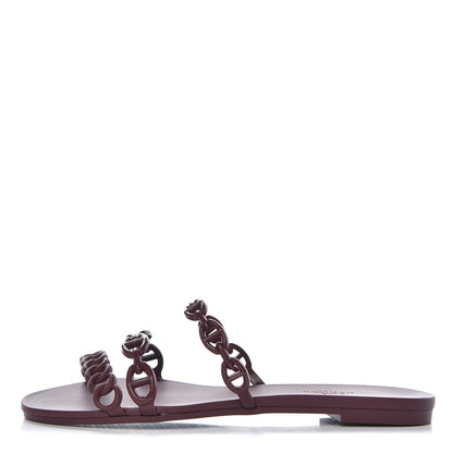 Hermes TPU Rivage Sandals 36 Bordeaux 1 of 8