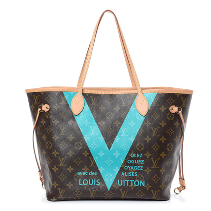 Louis Vuitton Monogram V Neverfull MM Turquoise 1 of 12