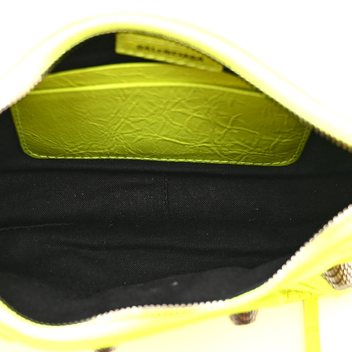 Balenciaga Agneau Arena Le Cagole Mini Purse With Chain Fluo Yellow 5 of 10