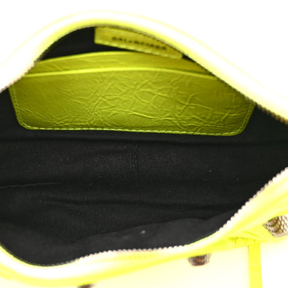 Balenciaga Agneau Arena Le Cagole Mini Purse With Chain Fluo Yellow 5 of 10