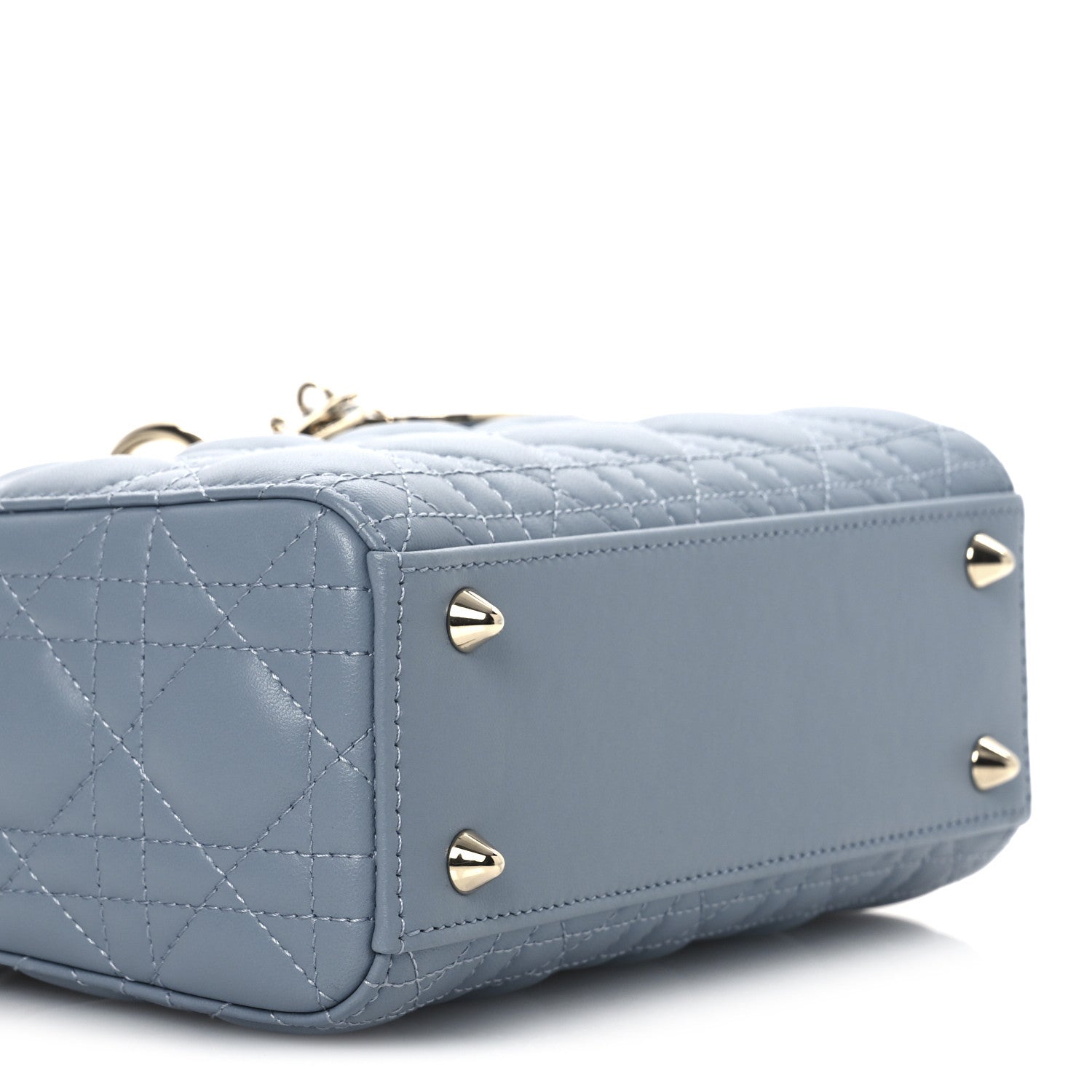 Christian Dior Lambskin Cannage Small My ABCDior Lady Dior Cloud Blue 9 of 12