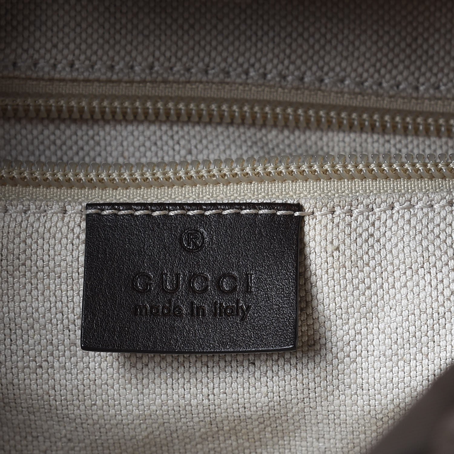 Gucci GG Supreme Monogram Medium Single Buckle Rucksack Backpack Beige Ebony Brown 6 of 8