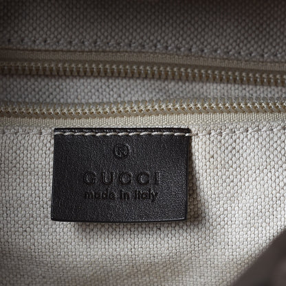 Gucci GG Supreme Monogram Medium Single Buckle Rucksack Backpack Beige Ebony Brown 6 of 8