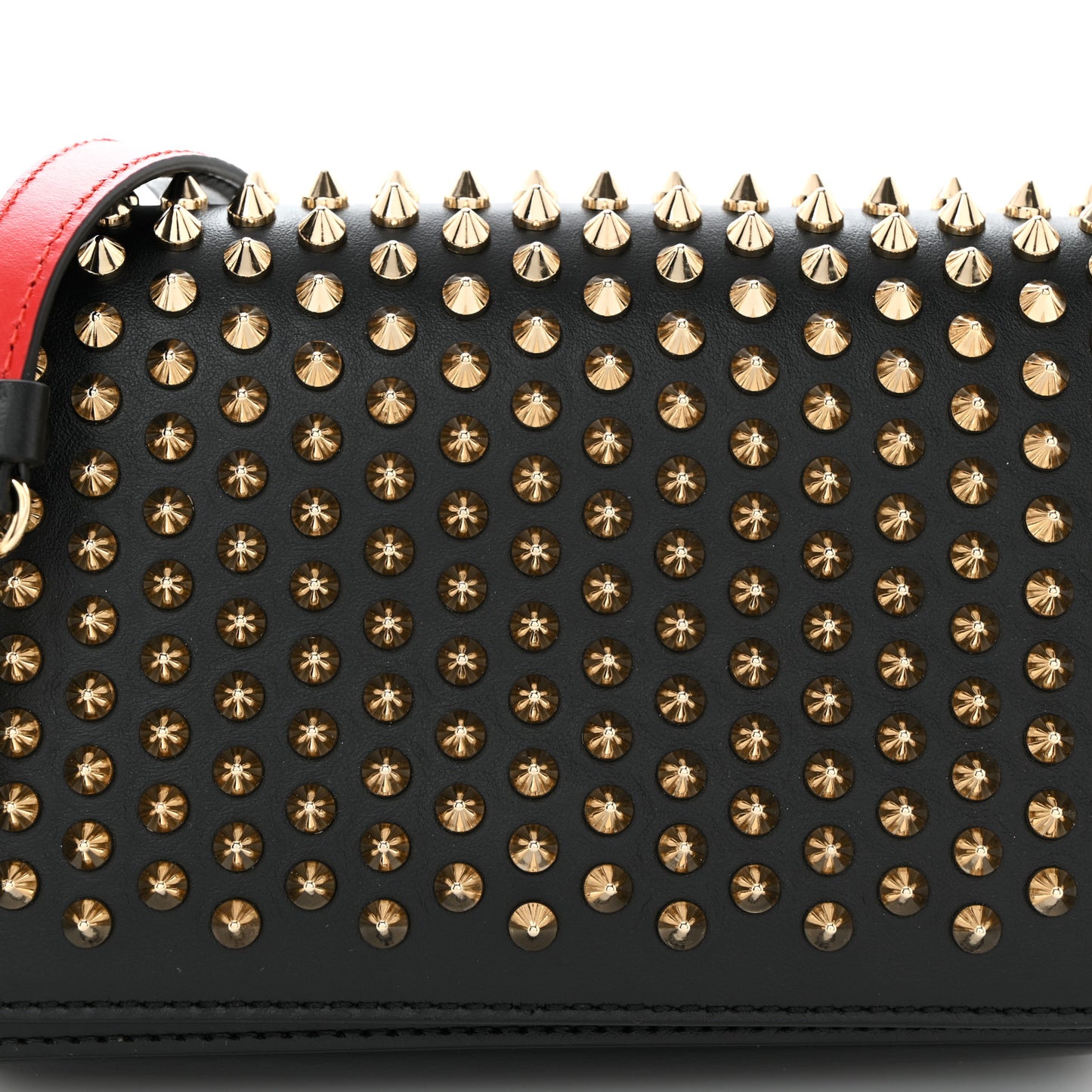 Calfskin Spiked Zoompouch Crossbody Black