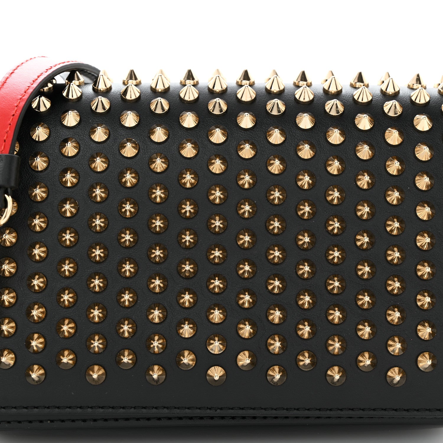 Christian Louboutin Calfskin Spiked Zoompouch Crossbody Black 7 of 9