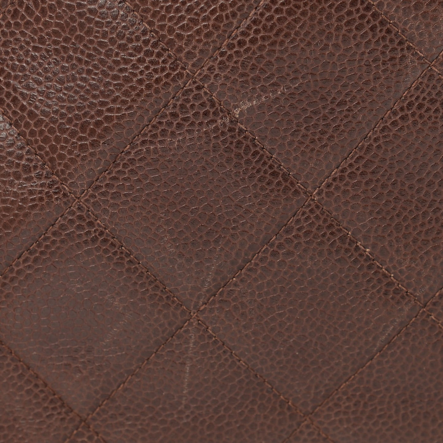 Caviar Quilted Camera Case Brown