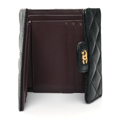 Chanel Caviar Quilted Compact Flap Wallet Black 5 of 12