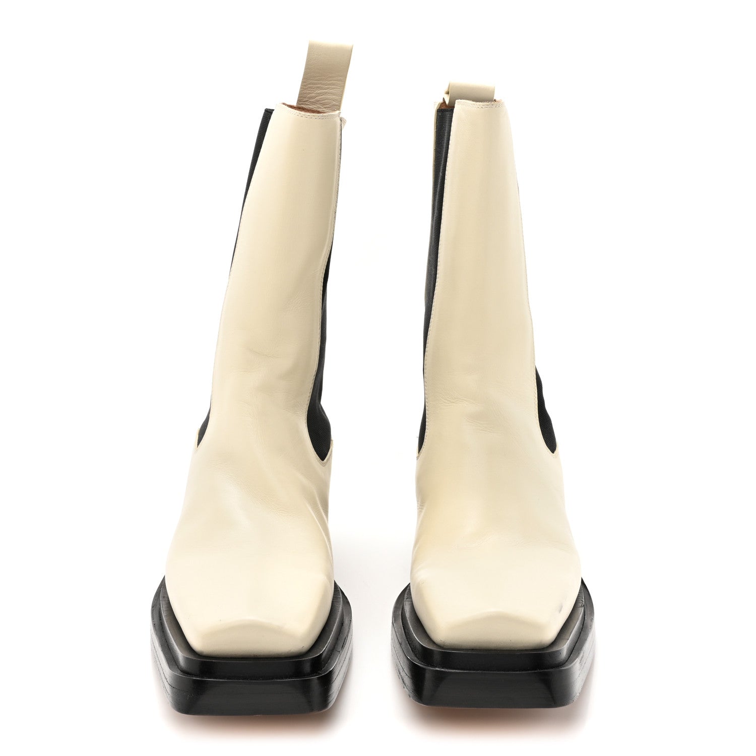 Bottega Veneta Calfskin Lean Mid-Calf Boots 41 Wax 2 of 10