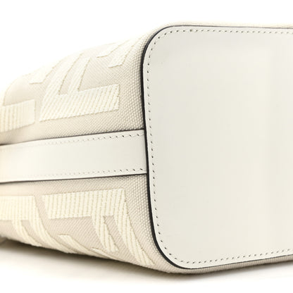 Fendi Canvas Nappa F is Fendi FF Embroidered Mini Mon Tresor Bucket Bag White Ice 10 of 10