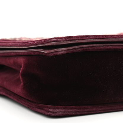 Chanel Velvet Tweed Large Boy Flap Burgundy 9 of 12