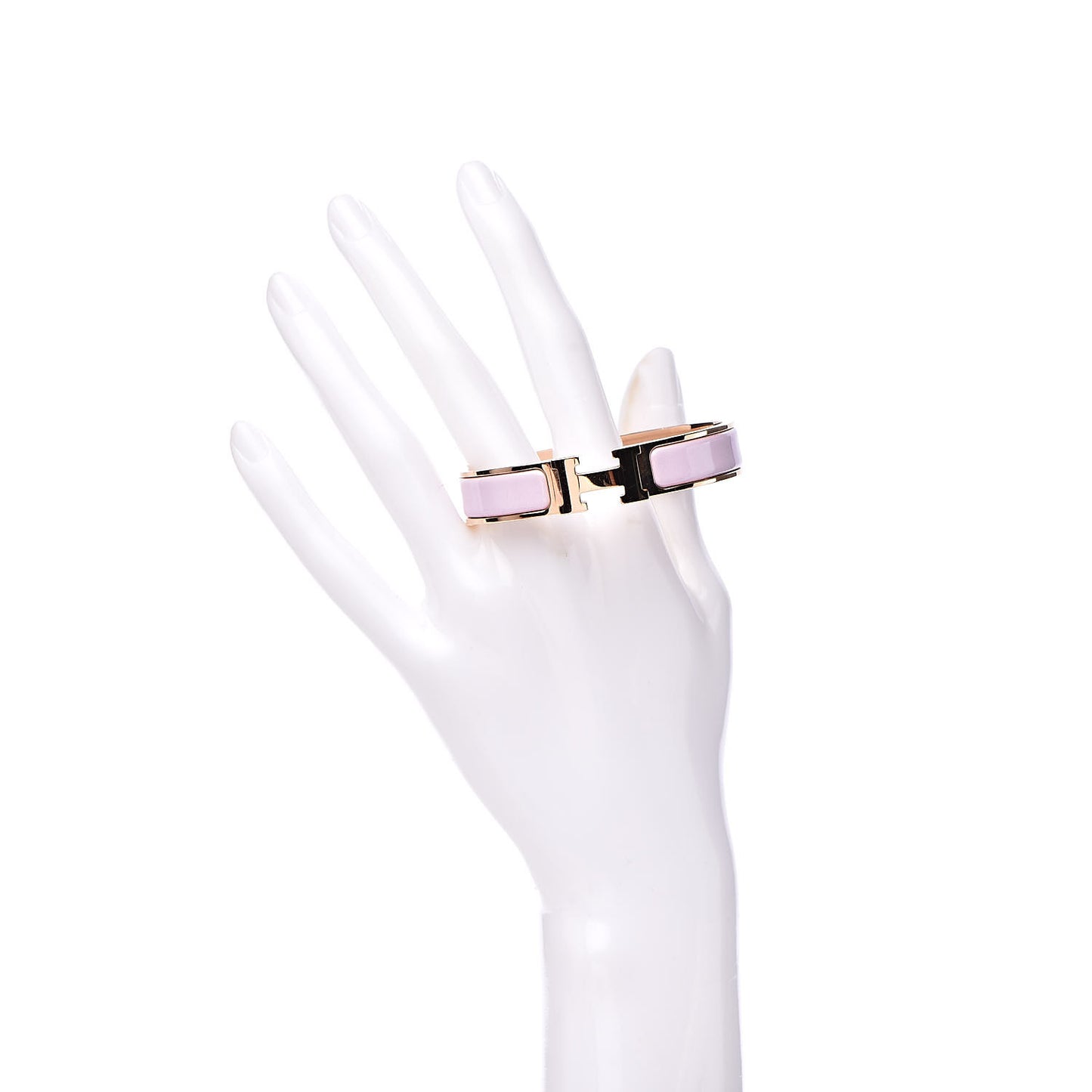 Enamel Narrow Clic Clac H Bracelet PM Rose Dragee