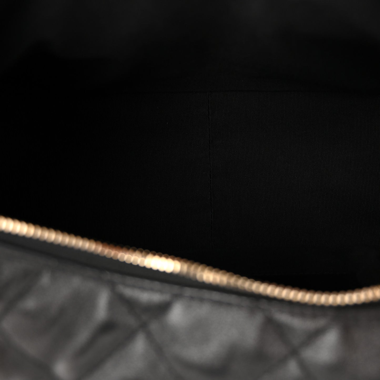 Shiny Lambskin Quilted Trendy Pockets Hobo Black