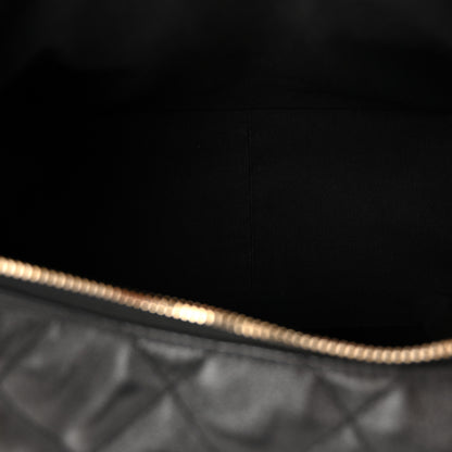 Chanel Shiny Lambskin Quilted Trendy Pockets Hobo Black 5 of 11