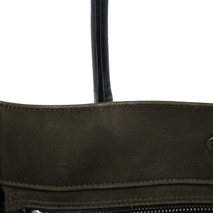 Saint Laurent Linen Calfskin Rive Gauche Tote Khaki 16 of 30