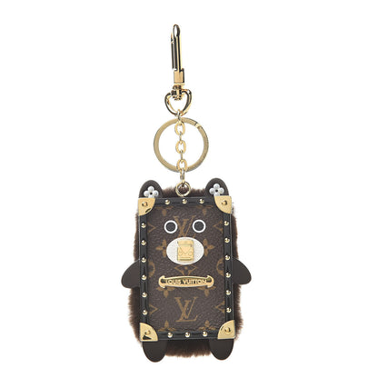 Louis Vuitton Wild Fur Monogram Eye-Trunk Bear Bag Charm 1 of 4