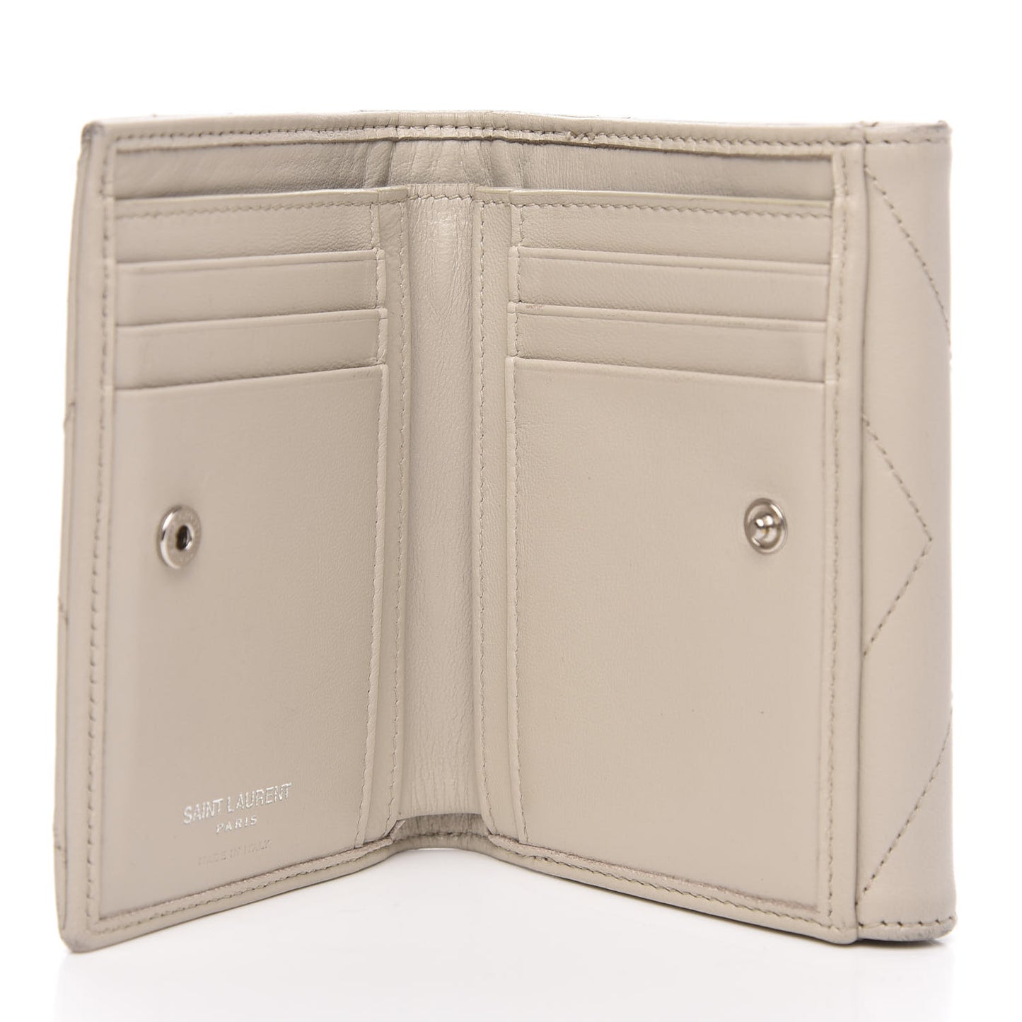 Lambskin Y Quilted Monogram Compact Loulou Wallet Nude Powder