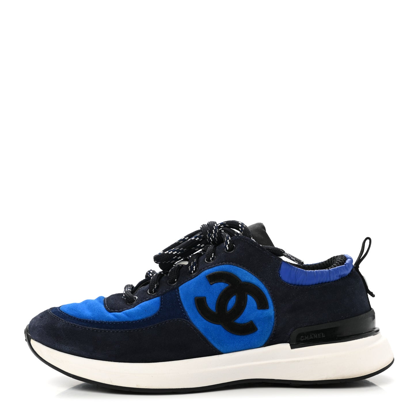 Suede Calfskin CC Sneakers 37 Blue Navy Dark Navy