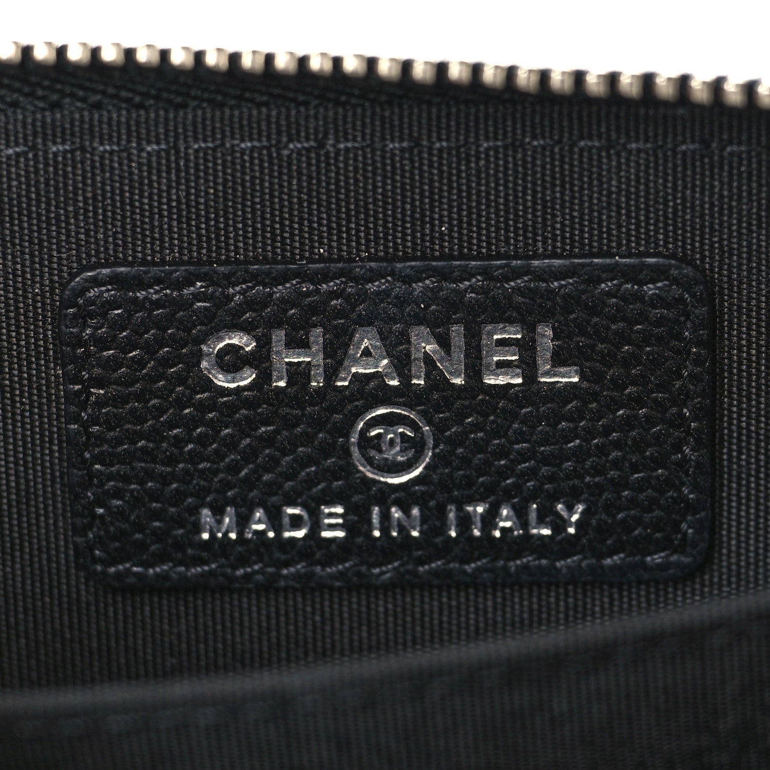 Chanel Caviar Quilted Diamond CC Zip Around Coin Purse Black 6 of 9