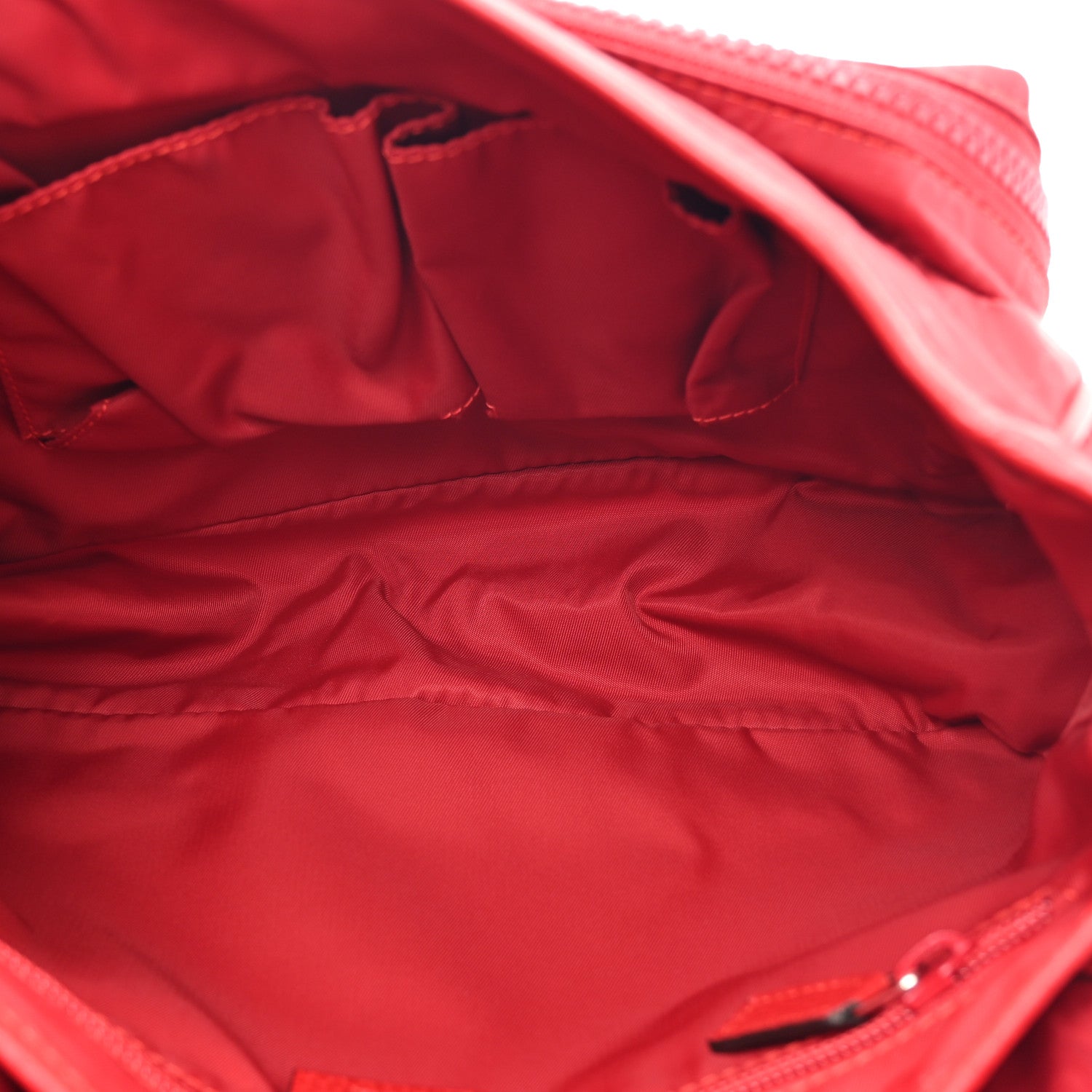 Gucci Nylon Monogram Double Buckle Flap Messenger Bag Vibrant Red 5 of 13