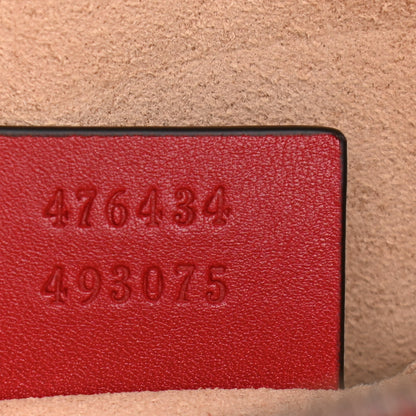 Gucci Calfskin Matelasse GG Marmont Belt Bag 85 34 Hibiscus Red 7 of 13