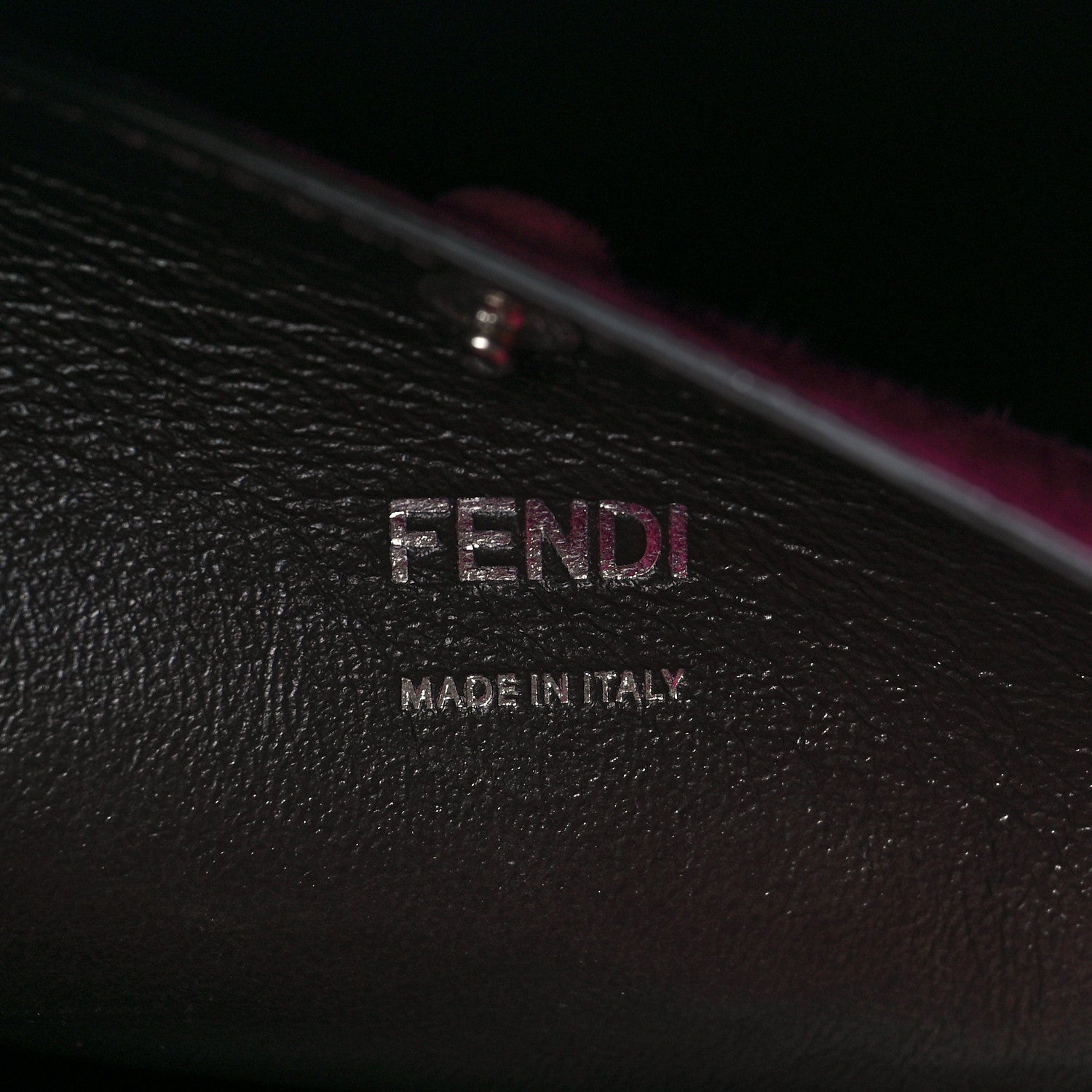 Fendi Vitello Seta Light Camoscio Medium Peekaboo X-Lite Amido Ciclamino 5 of 10