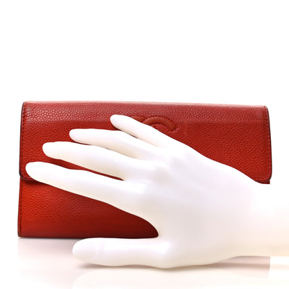Chanel Caviar Timeless CC Large Flap Wallet Red 2 of 11