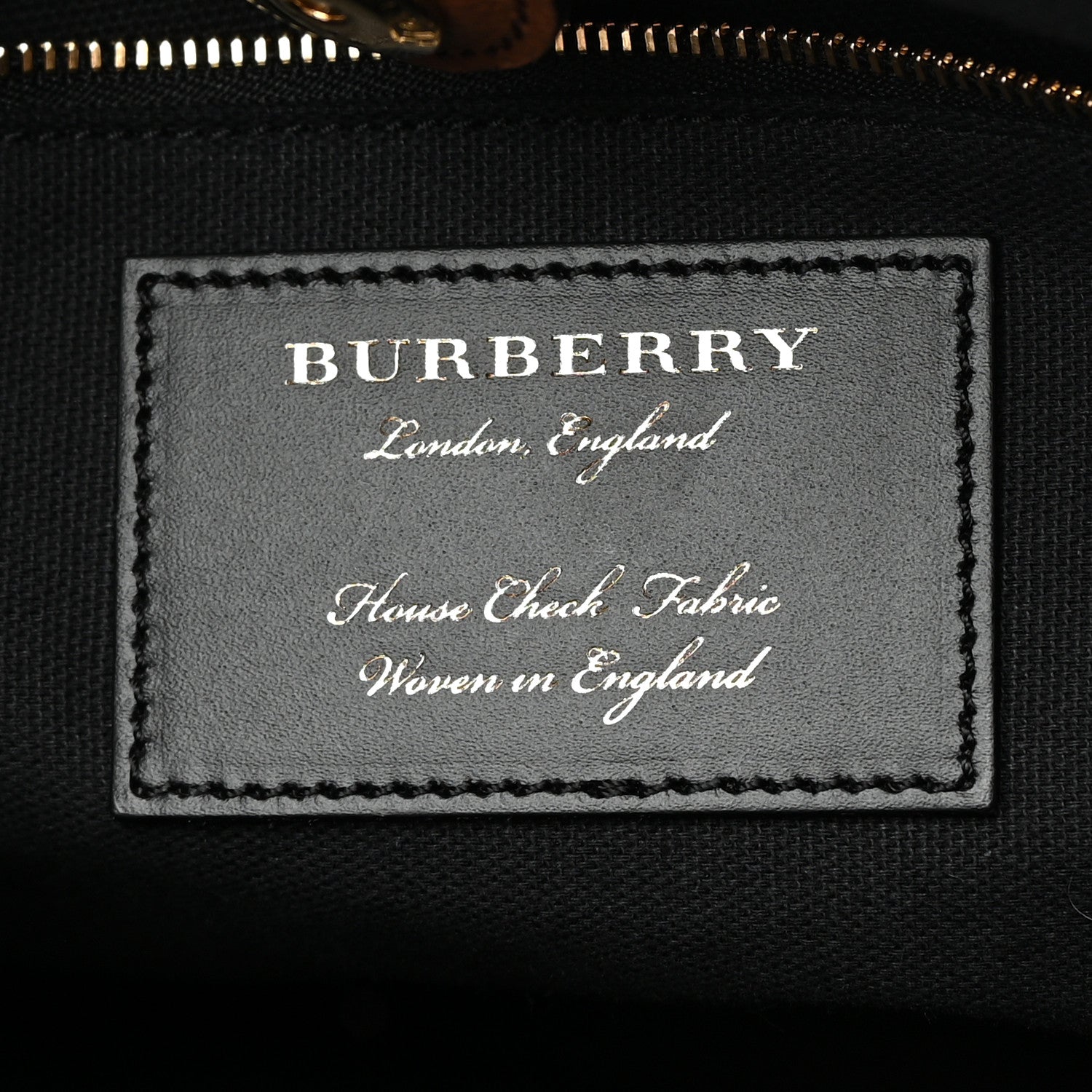 Burberry House Check Grainy Calfskin Medium Banner Tote Brown 7 of 16