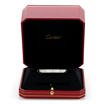 Cartier 18K White Gold 4 Diamond LOVE Bracelet 16 6 of 6