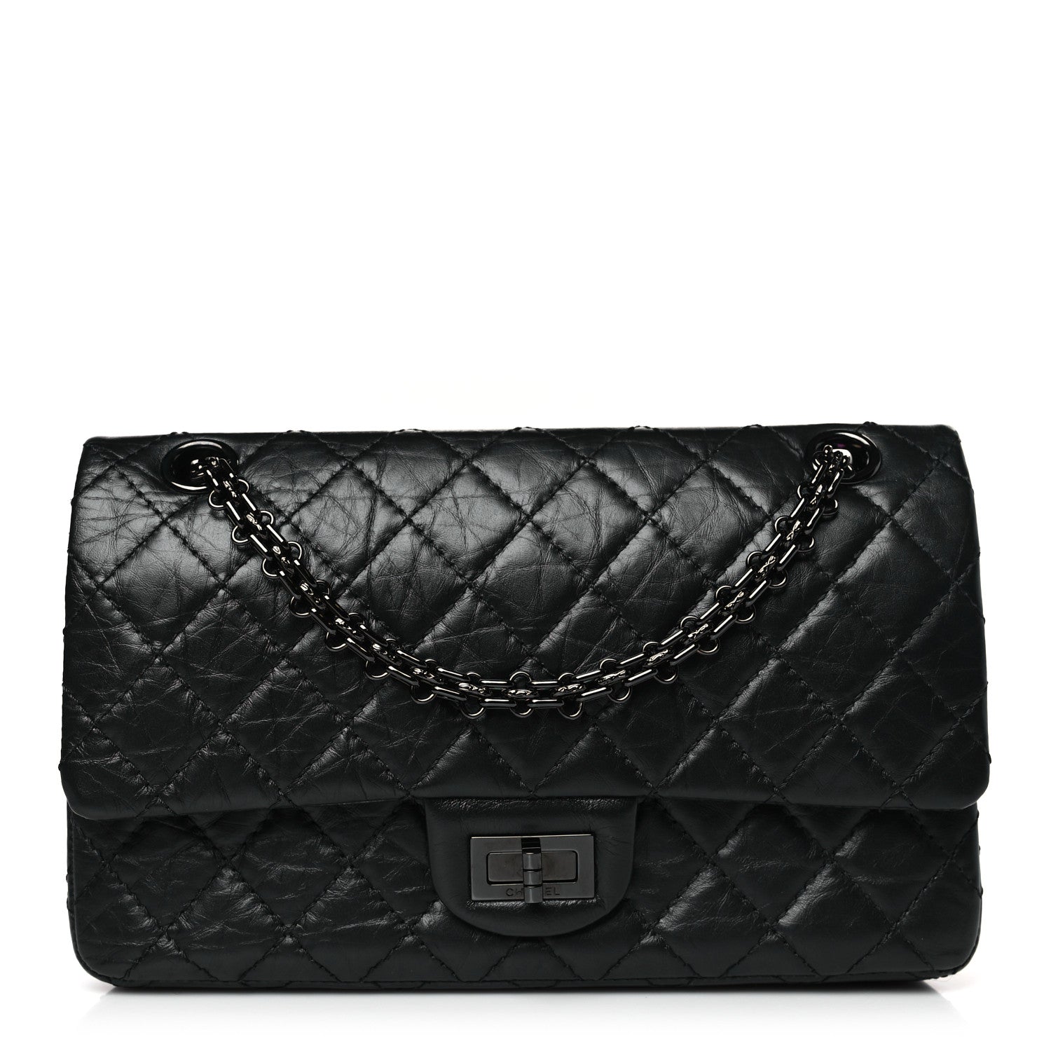 Chanel Aged Calfskin Quilted 2.55 Reissue 225 Flap So Black 1 of 9