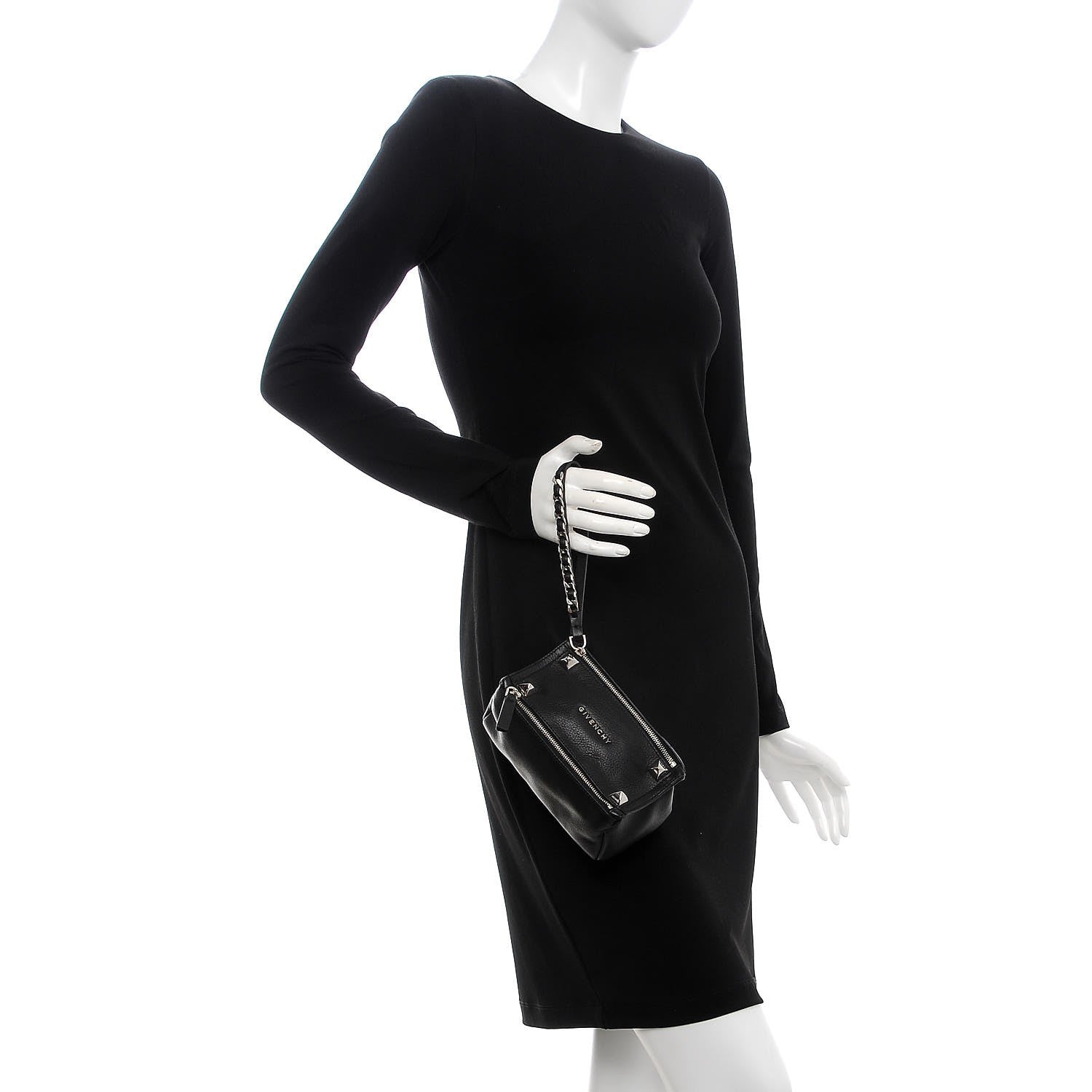 Givenchy Calfskin Pandora Wristlet Black 3 of 8