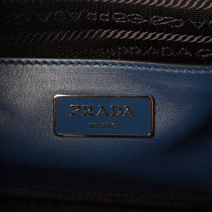 Prada City Calf Bi-Color Twin Pocket Tote Bleuette Baltico 7 of 8
