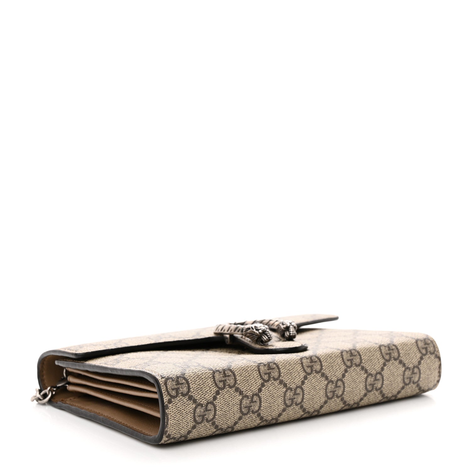 Gucci GG Supreme Monogram Mini Dionysus Chain Wallet Beige Taupe 4 of 16