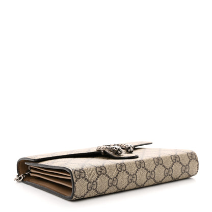 Gucci GG Supreme Monogram Mini Dionysus Chain Wallet Beige Taupe 4 of 16