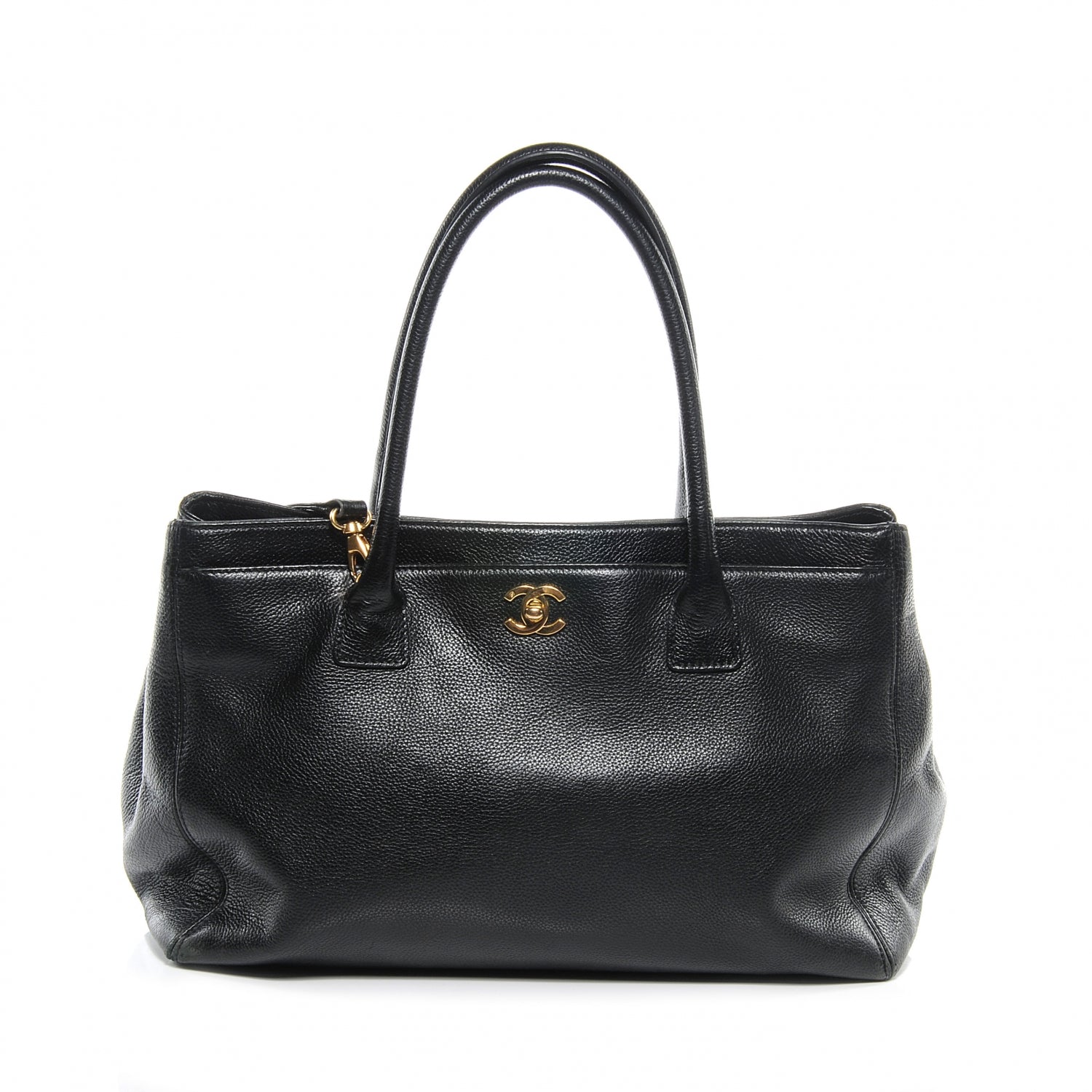 Chanel Calfskin Cerf Executive Shopper Tote Black 1 of 8
