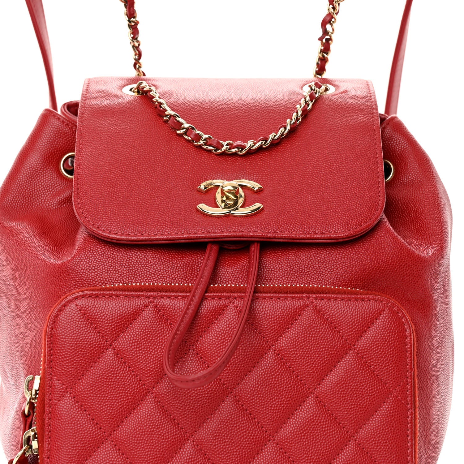 Chanel Caviar Quilted Business Affinity Backpack Dark Red 8 of 15