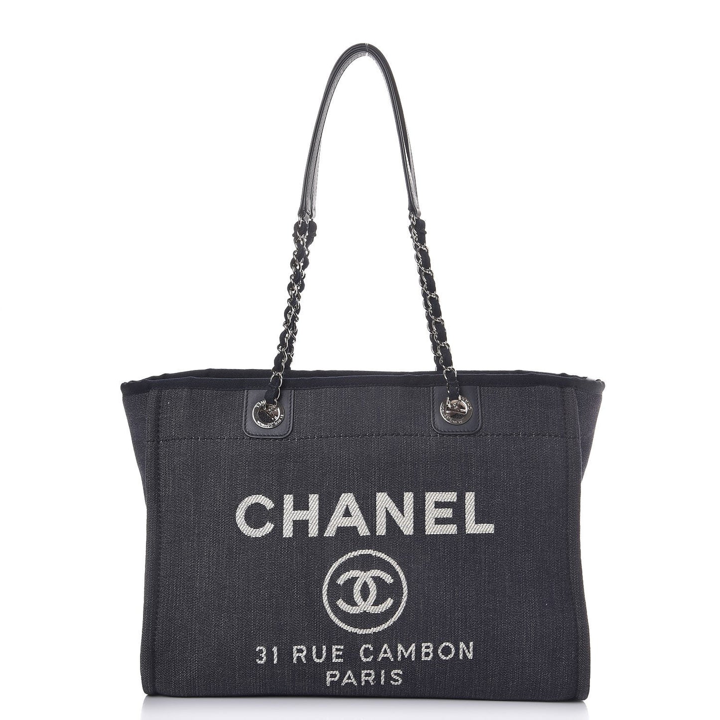 Denim Small Deauville Tote Dark Blue