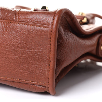 Balenciaga Agneau Classic Gold Hardware Mini City Marron Cognac 9 of 9
