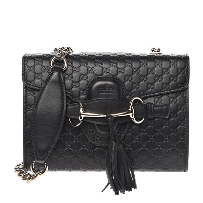 Gucci Microguccissima Mini Emily Shoulder Bag Black 1 of 7
