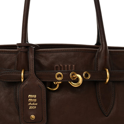 Miu Miu Nappa Large Aventure Bag Briarwood 7 of 9