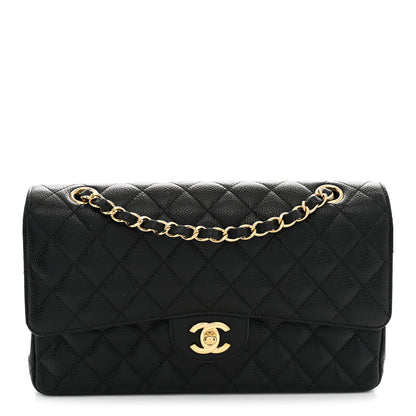 Chanel Caviar Quilted Medium Double Flap Black 1 of 12