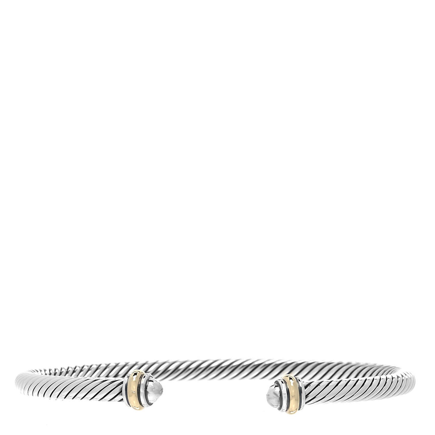 Sterling Silver 18K Yellow Gold 4mm Cable Classics Bracelet