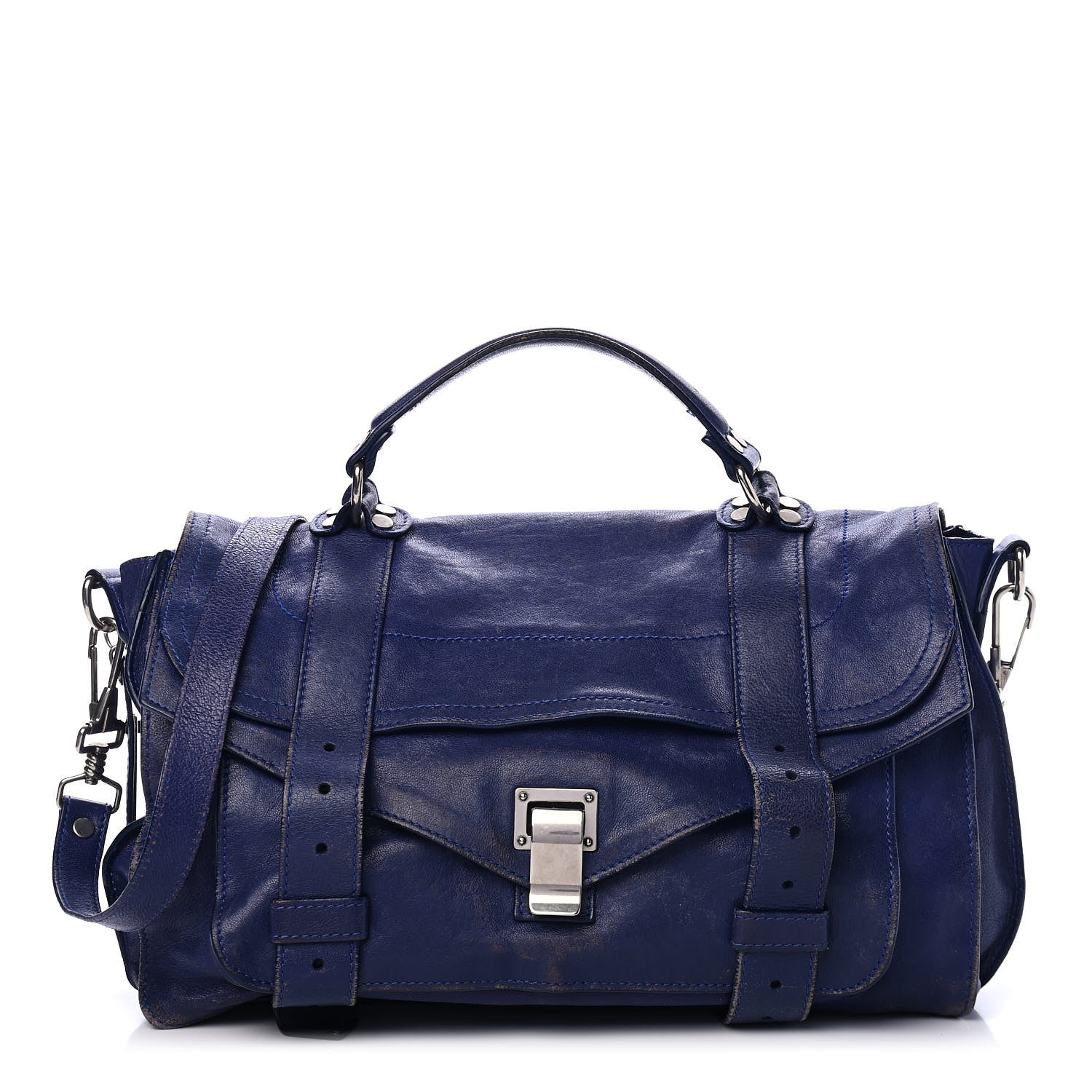 Proenza Schouler Lambskin Medium PS1 Satchel Cobalt Blue 1 of 4