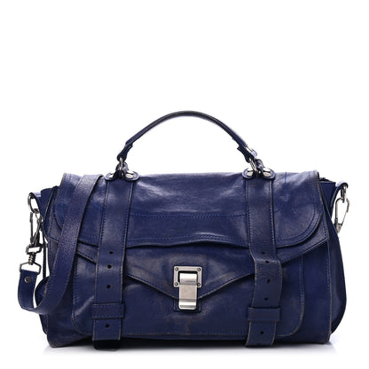 Proenza Schouler Lambskin Medium PS1 Satchel Cobalt Blue 1 of 4