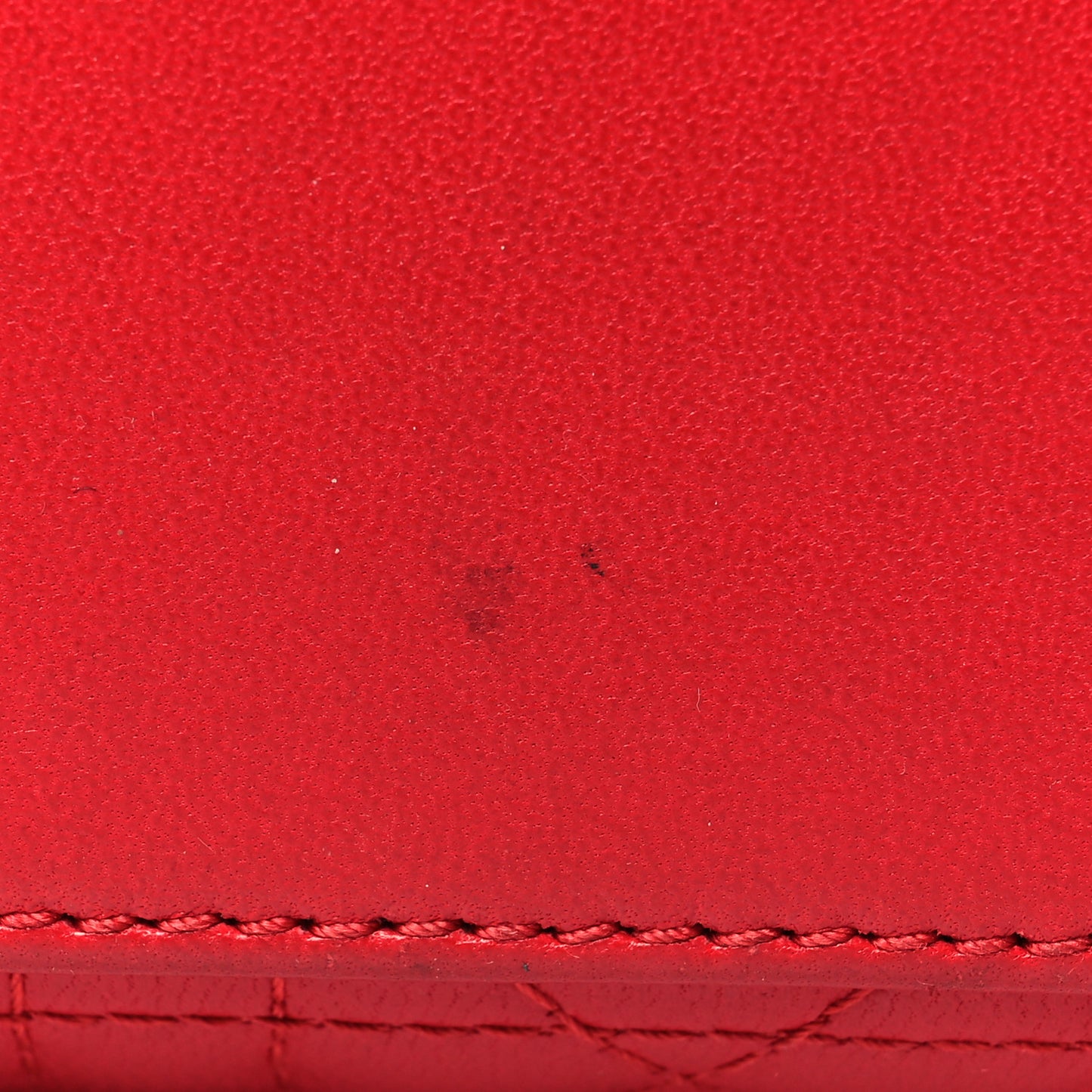 Lambskin Cannage Small Lucky Badges My Lady Dior Red