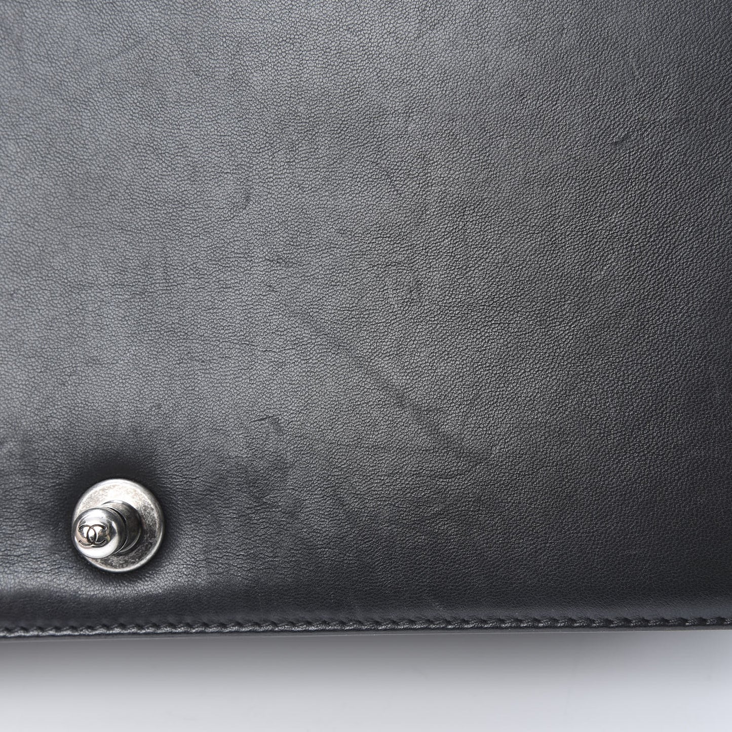 Calfskin Quilted New Medium Boy Flap Black