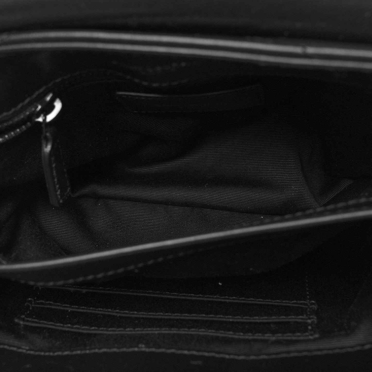 Calfskin Y Quilted Monogram Monochrome Toy Loulou Crossbody Bag Black