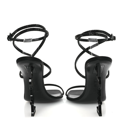 Saint Laurent Satin Crystal Opyum 110 Sandals 42 Black 6 of 11