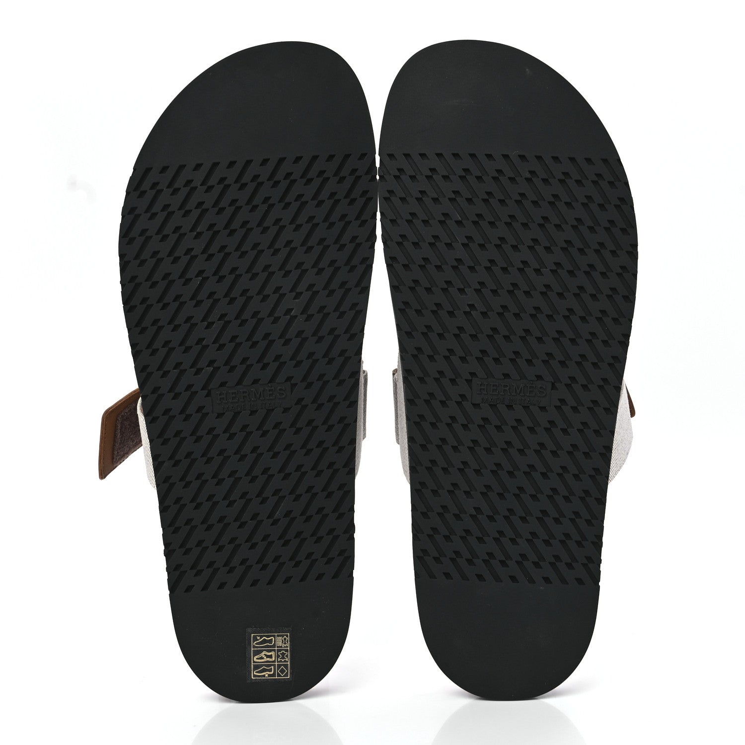 Hermes Toile De Coton Veau Lisse Mens Chypre Sandals 45 Prunoir Naturel 5 of 9